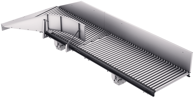 Rendering Printbilder Rollenbahn Cross Belt Sorter