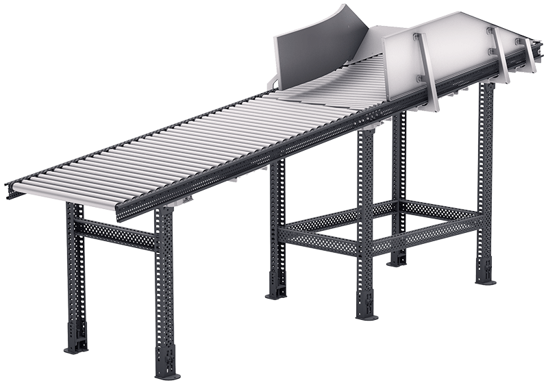 Rendering Printbilder Rollenbahn Push Tray Sorter