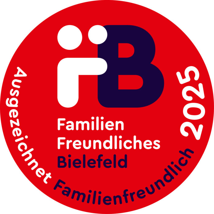 Logo familienfreundliches Bielefeld - Ausgezeichnet familienfreundlich 2025