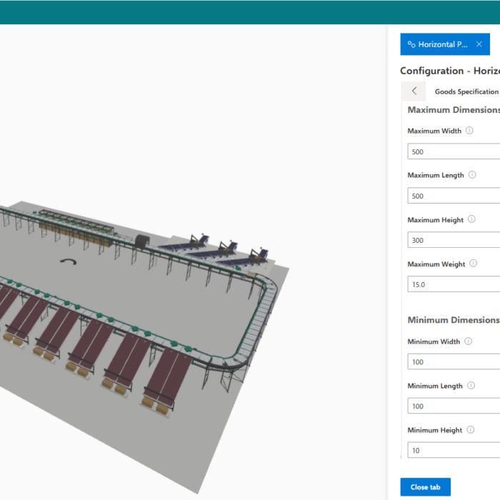 DFT Simplifies Sorter Planning with New 3D Configurator for Its Horizontal Push Tray Sorter